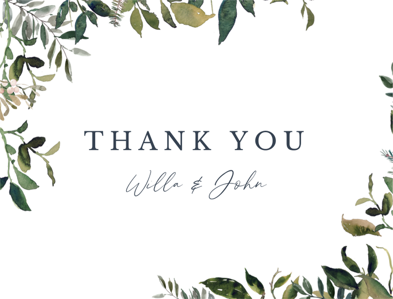Buxton Classic | Light Tan | Zola Thank You Cards
