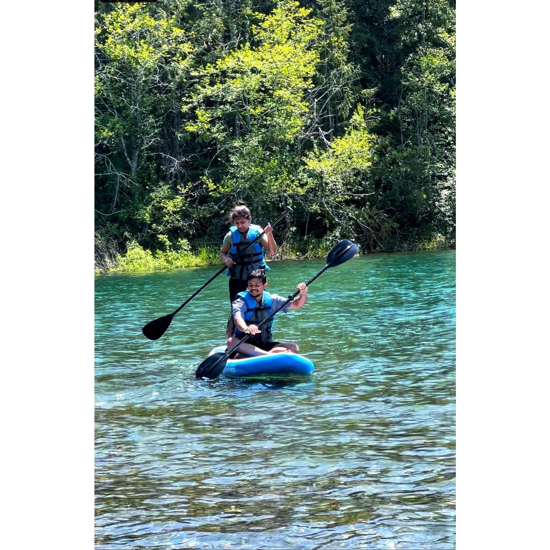 First time together on paddle boat