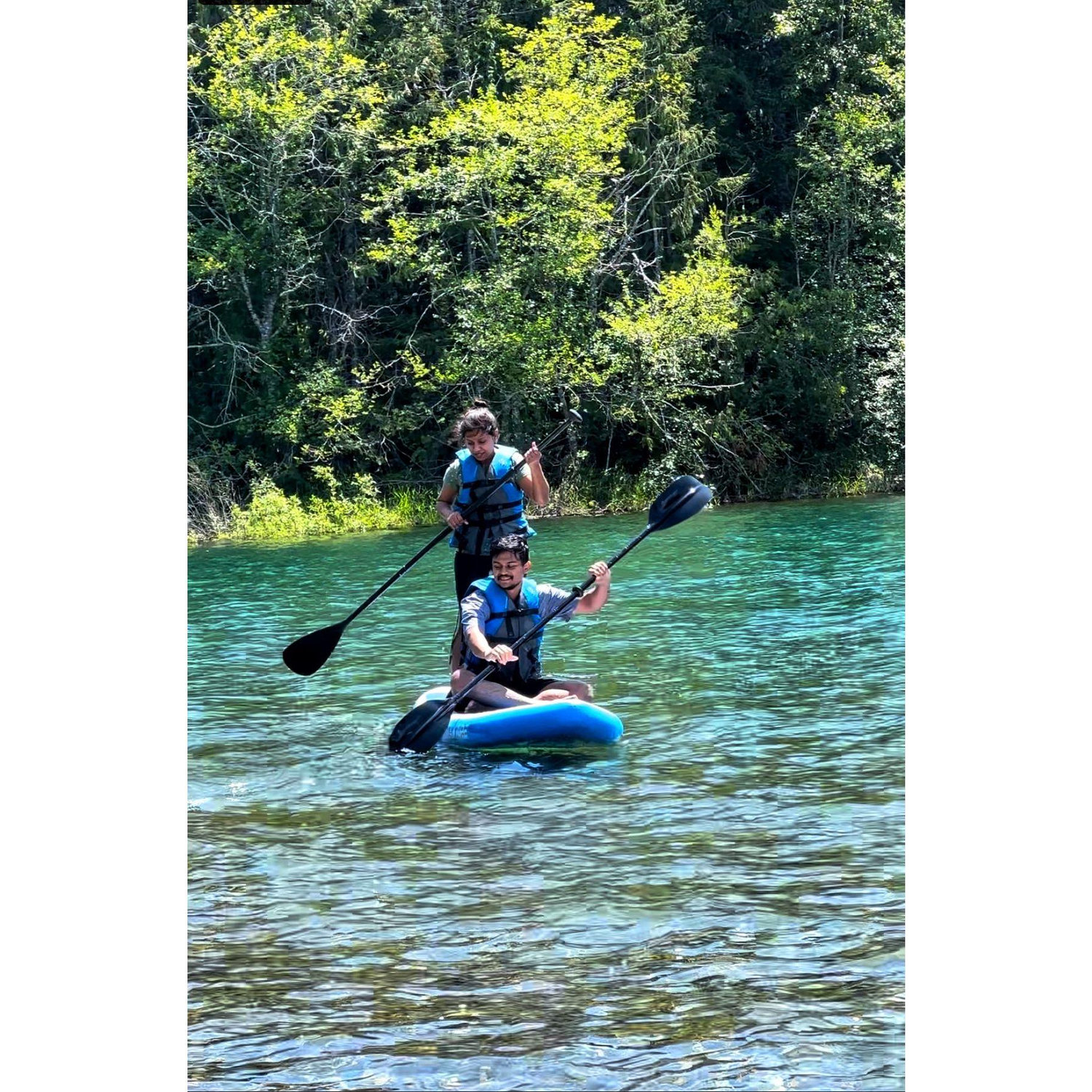 First time together on paddle boat