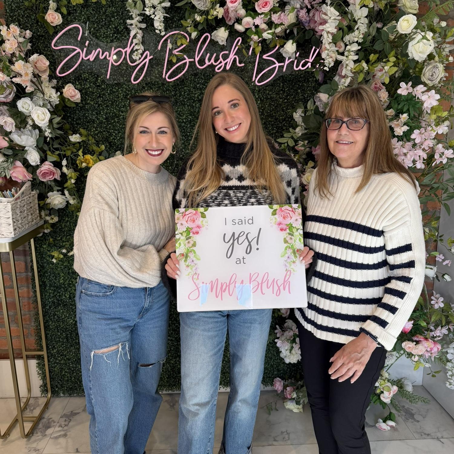 My mom & sister on dress shopping day.