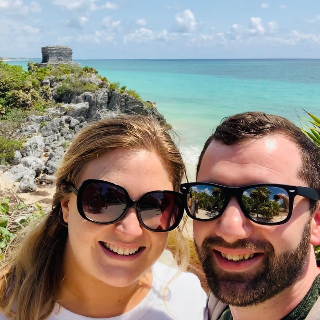 In Cancun on our first holiday together