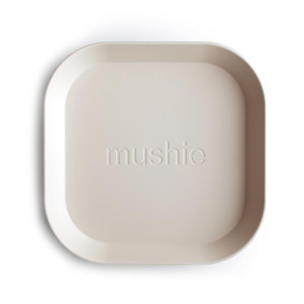 Square Dinnerware Plates, Set of 2 (Ivory)