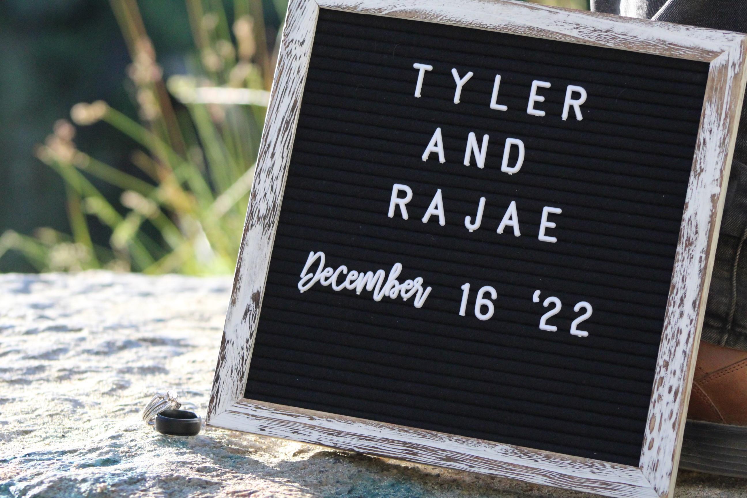 The Wedding Website of Rajae Solorio and Tyler Rader