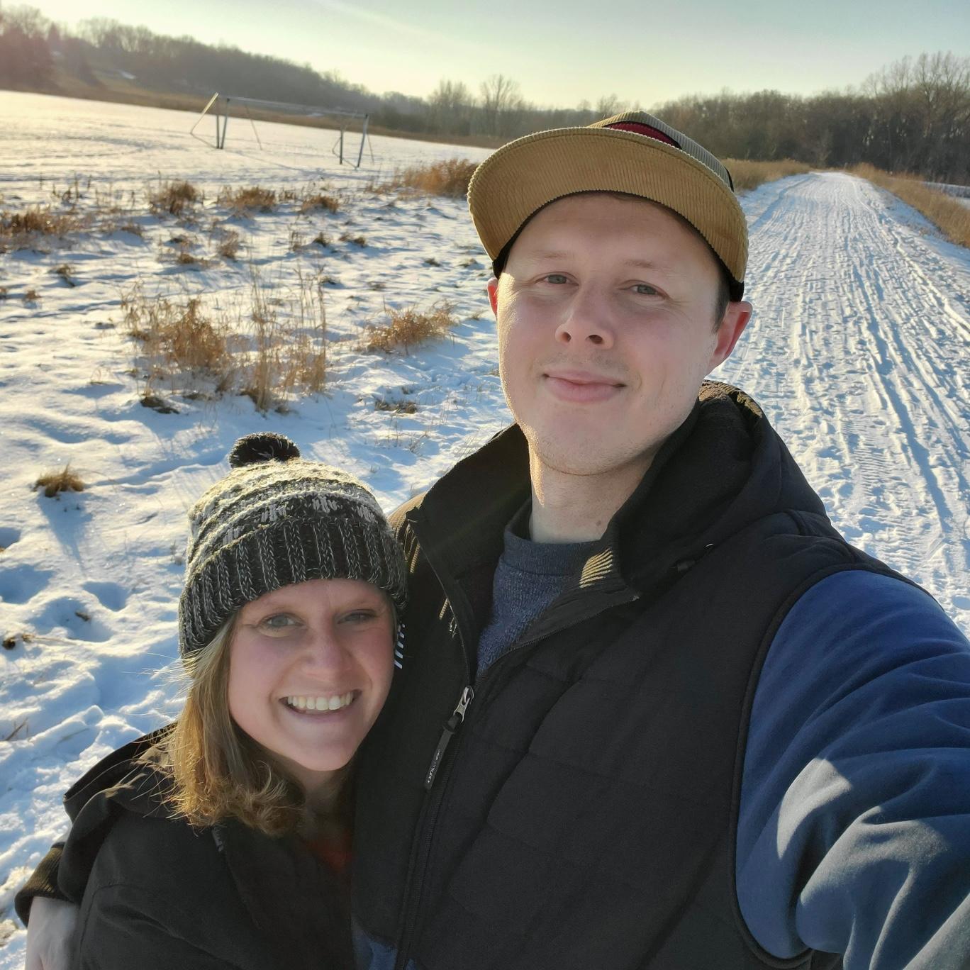 Christmas 2024! David's apartment is backed up to some walking paths; we've frequently explored this area over the last year.