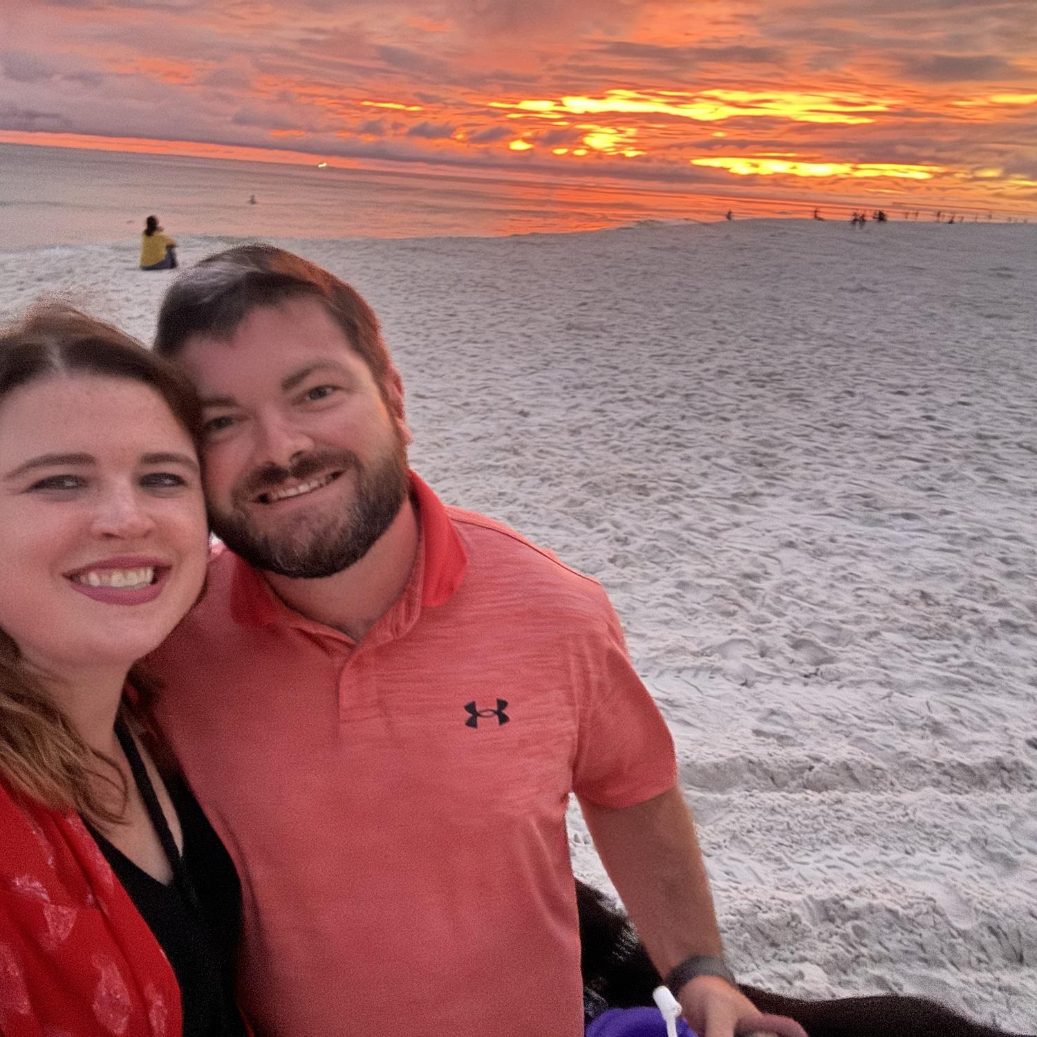 Florida sunset right before Aaron proposed