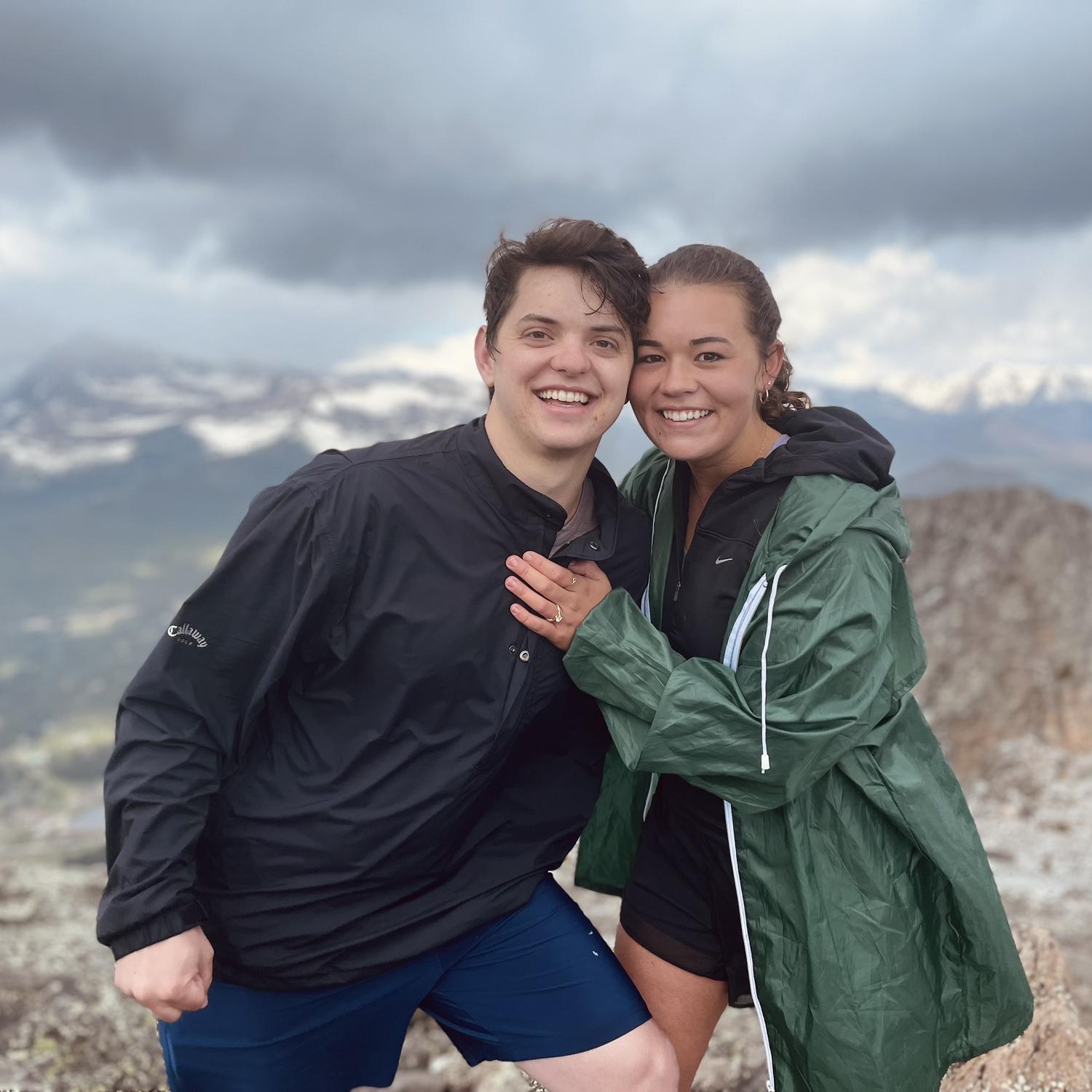Engagement on Twin Sisters Peak, CO