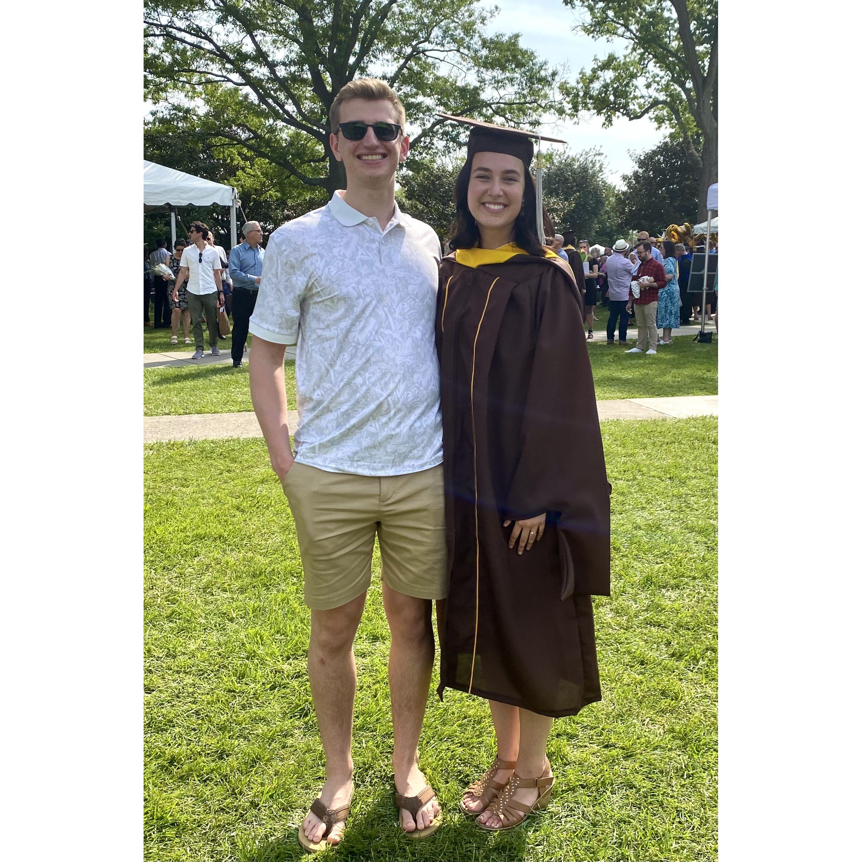 Hannah graduated with her Master's in 2023 - right before our big move!