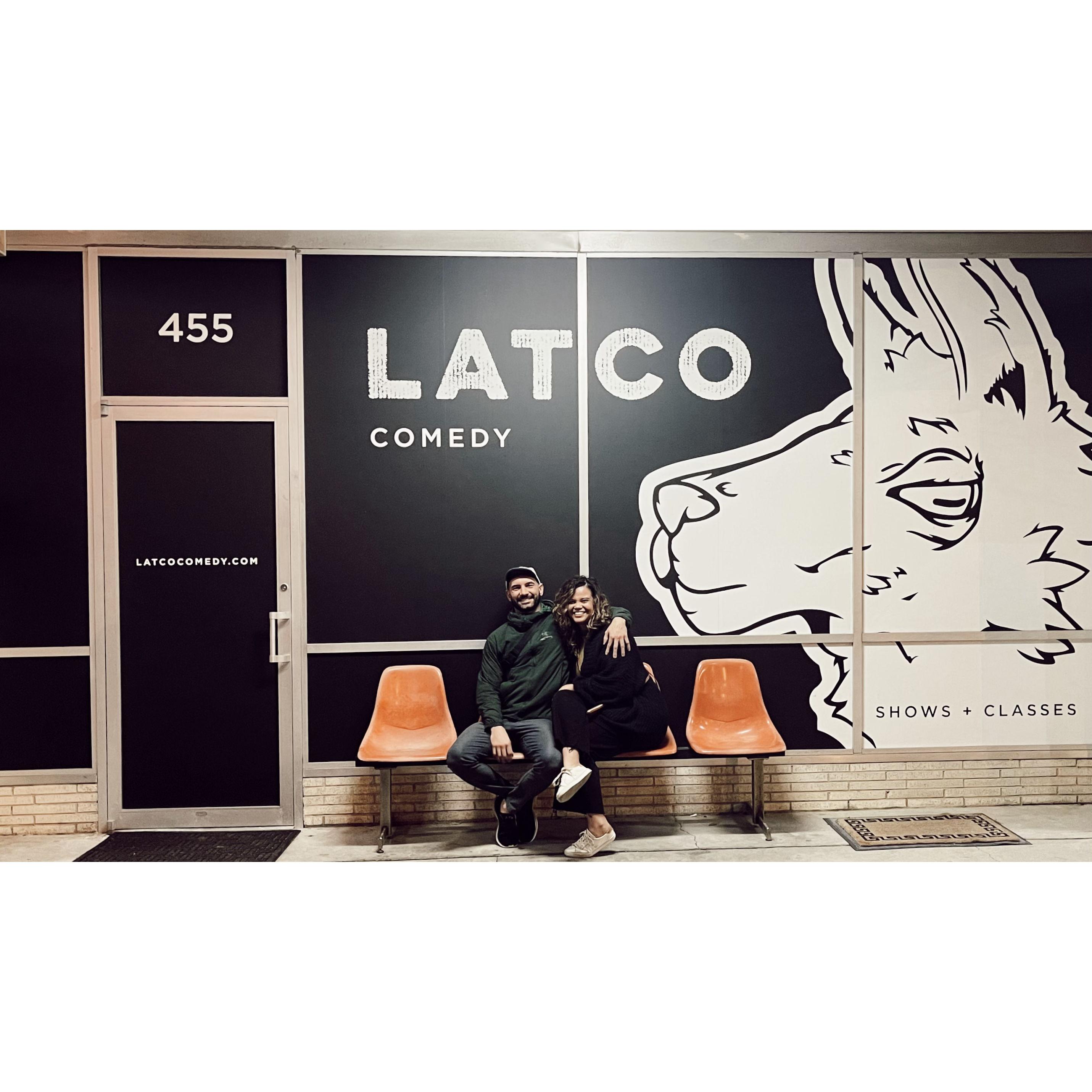 Michael teaches + performs improv, this was a theatre he built, taught, and performed at.