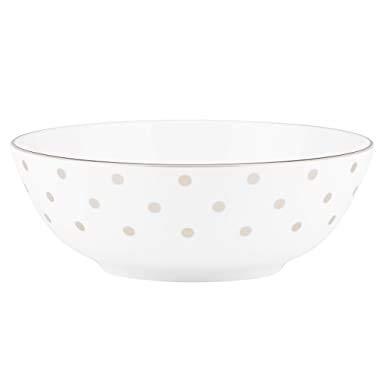 Kate Spade Larabee Dot Platinum Soup Cereal Bowl Lenox