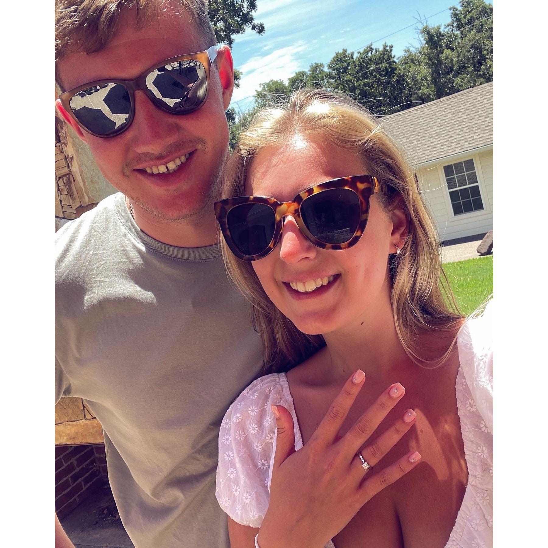 When Callum popped the question
