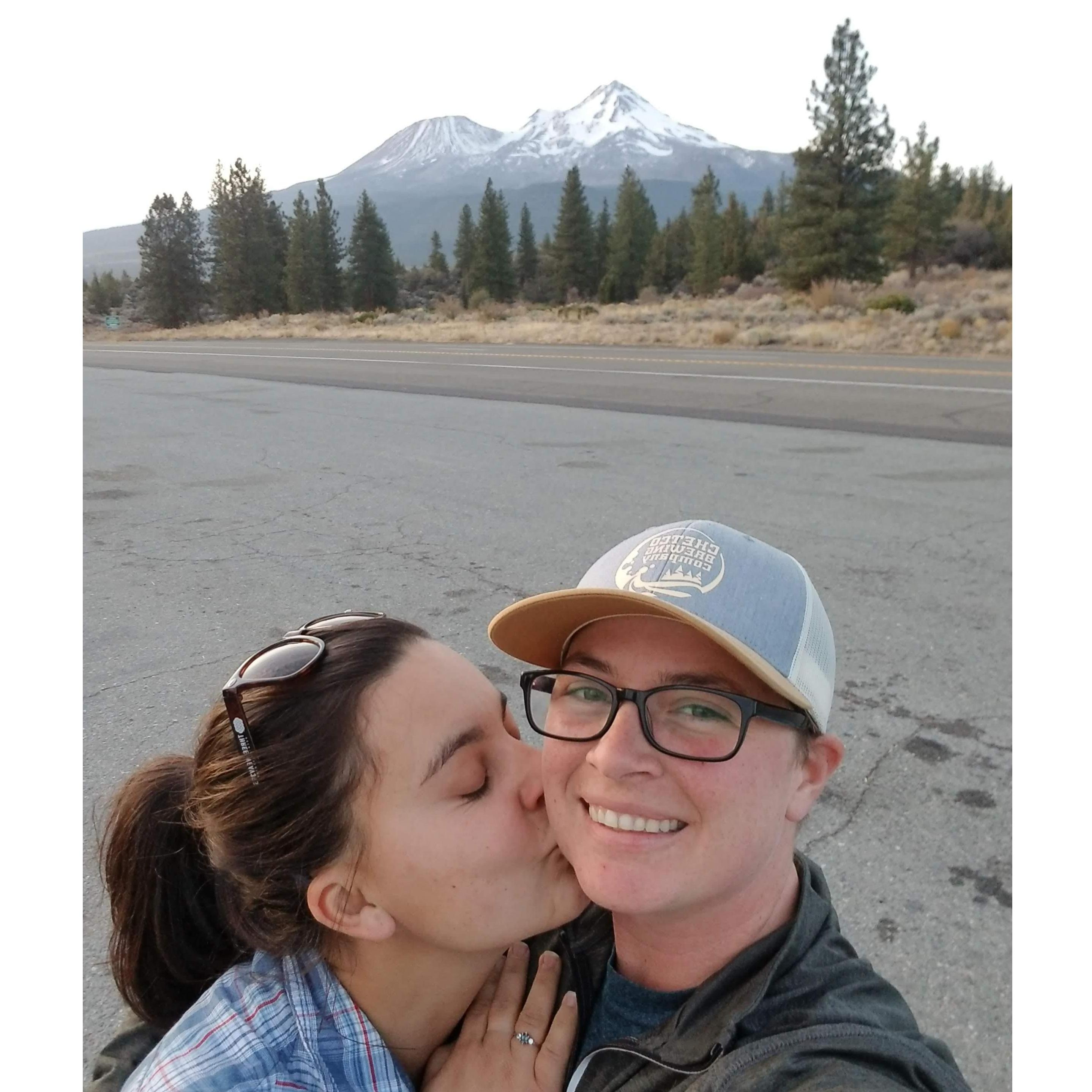 Got engaged at the base of Shasta!