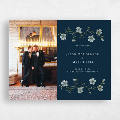Deepest Teal, Blue Wedding Save the Date - Winstead Photo