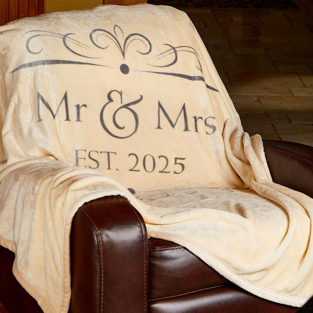 Soft Sentiments Outrageously Soft Reversible Velvet Ultra Plush Throw - 50 x 60 Inch - Mr & Mrs 2025