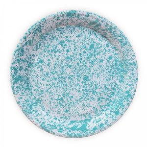 Splatter Large Round Tray - Turquoise