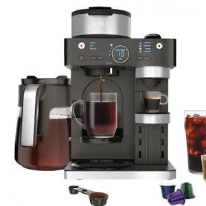 Ninja - Espresso & Coffee Barista System, Single Serve & Nespresso, with 12-Cup Carafe, 4 Styles with Ristretto - Black