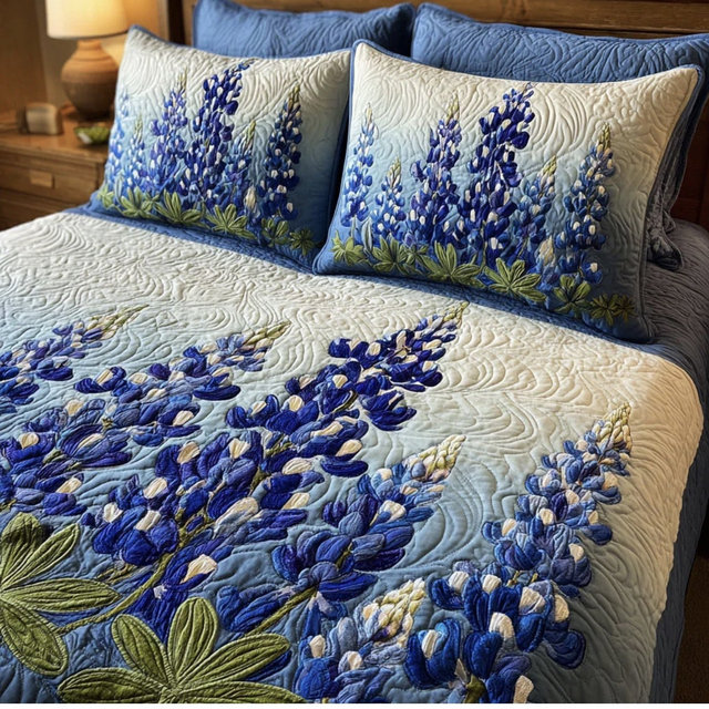 Spring Meadow Bamboo Quilt Bedding Set - King