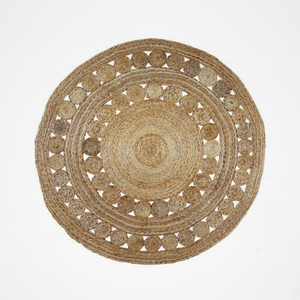 DANDELION WEAVE HEMP RUG, 5' ROUND