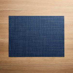 Navy Vinyl Placemat (x4) | Crate & Barrel