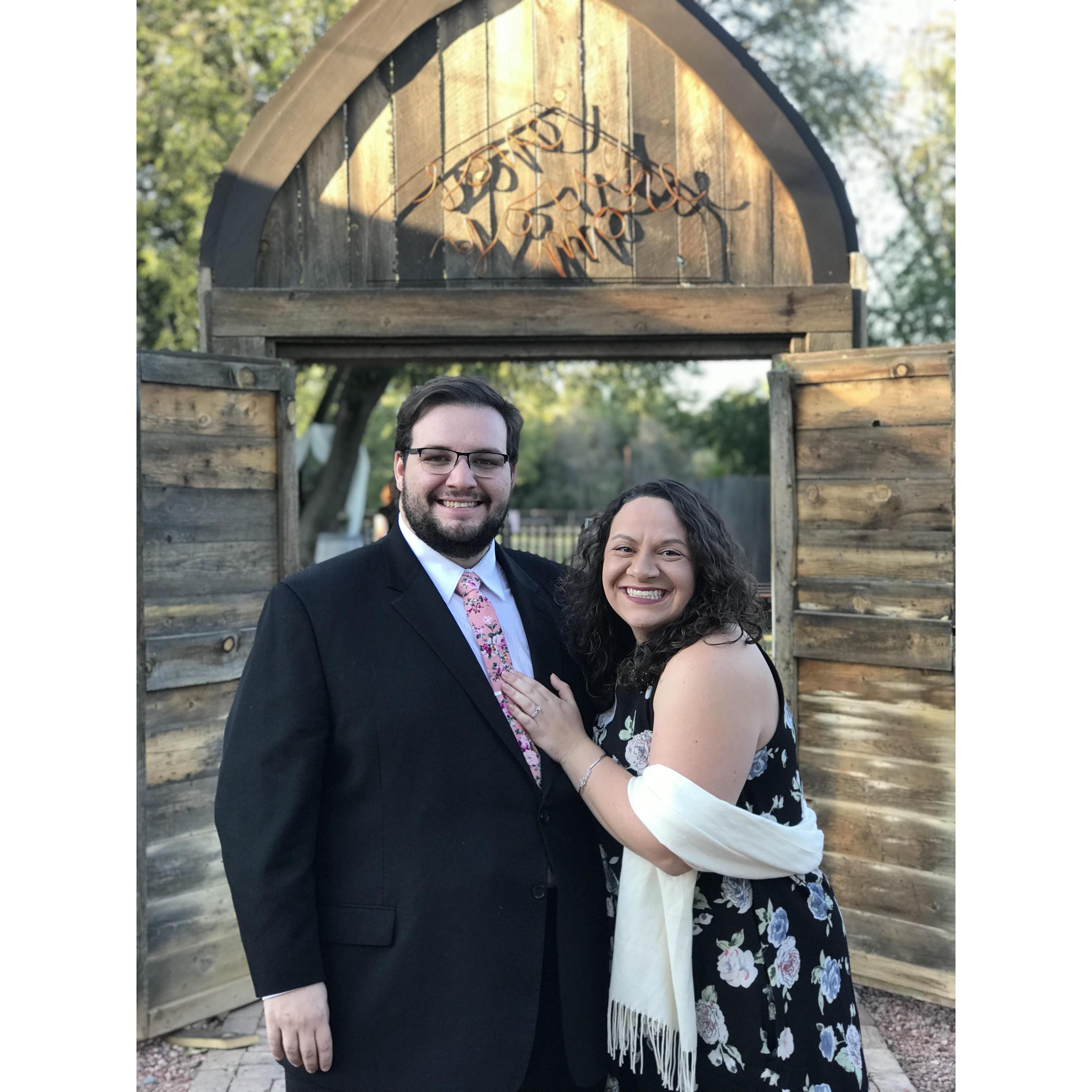 At our last wedding before we become Mr. & Mrs.