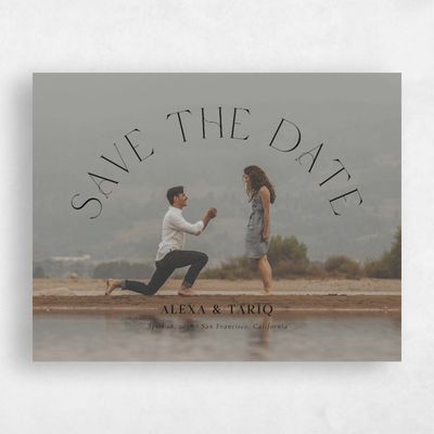Black Wedding Save the Date - Gaia Photo