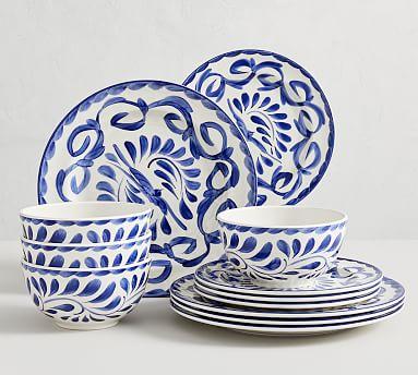 Puebla Melamine 12-Piece Dinnerware Set