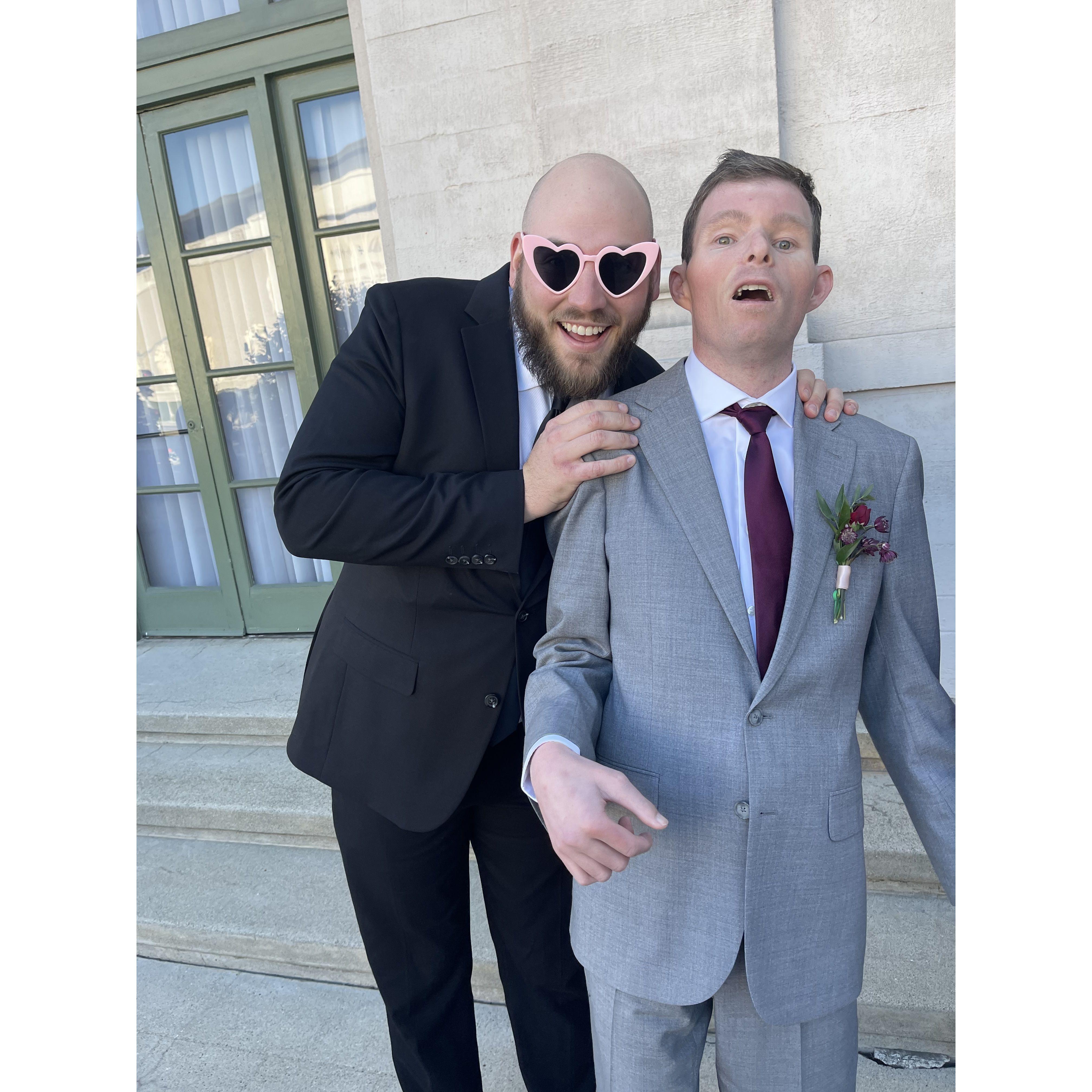 Joe and Scottie at Kaela and Brandon’s wedding