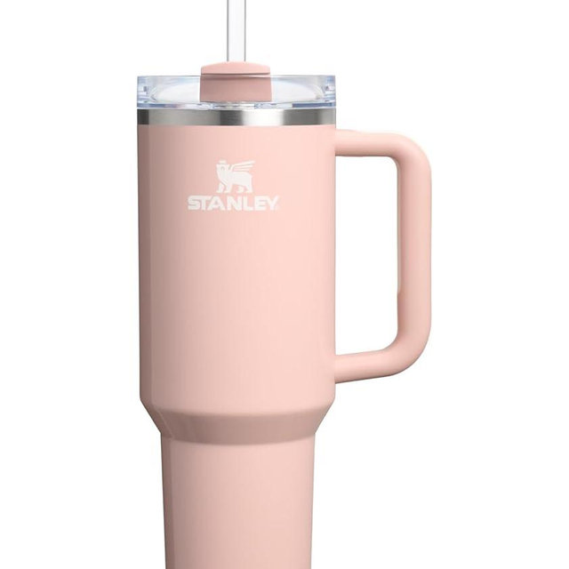 STANLEY Quencher H2.0 Tumbler with Handle and Straw 40 oz | Flowstate 3-Position Lid | Cup Holder Compatible for Travel | Insulated Stainless Steel Cup | BPA-Free | Peach Whip Gloss