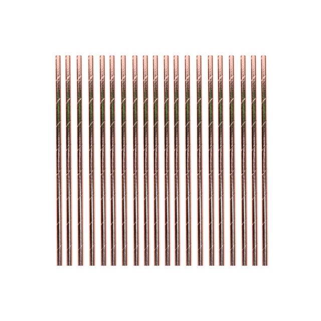 20ct Paper Straws Rose gold - Spritz™