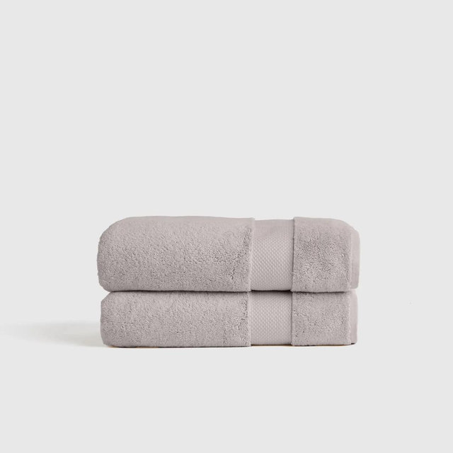 Quince, Turkish Ribbed Bath Towel Set, Grey