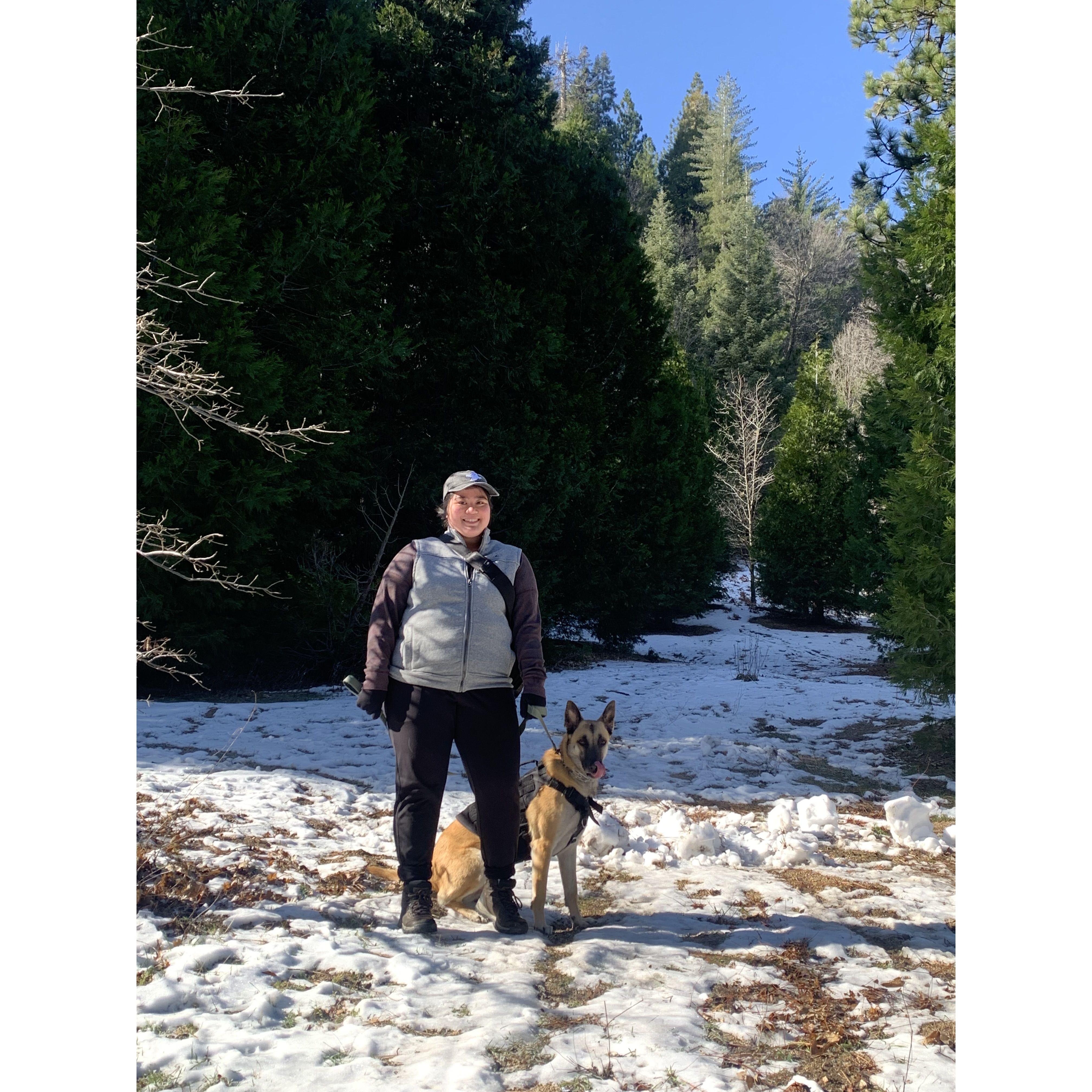 Riza's first snow day