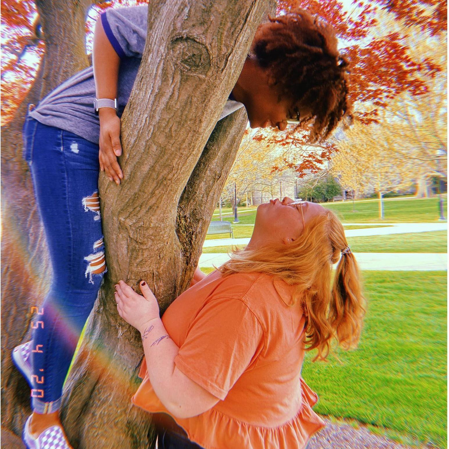 Sight seeing on campus, April 2020.