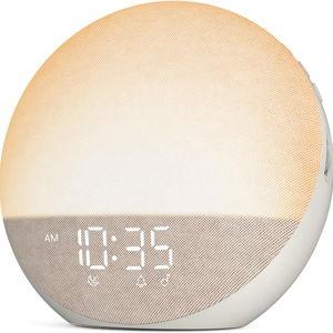 Sunrise Alarm Clock White Noise Machine: Natural Wake Up Light - Dimmable Clock with Bluetooth Speaker for Bedroom - 25 Sleep Sounds for Baby Adults Kids Putty