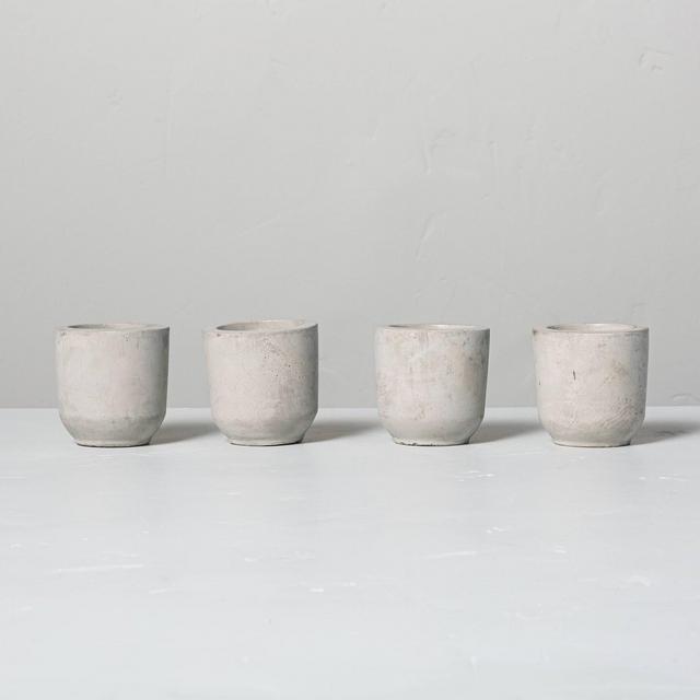 4pk Mini Citronella Cement Candles - Hearth & Hand™ with Magnolia