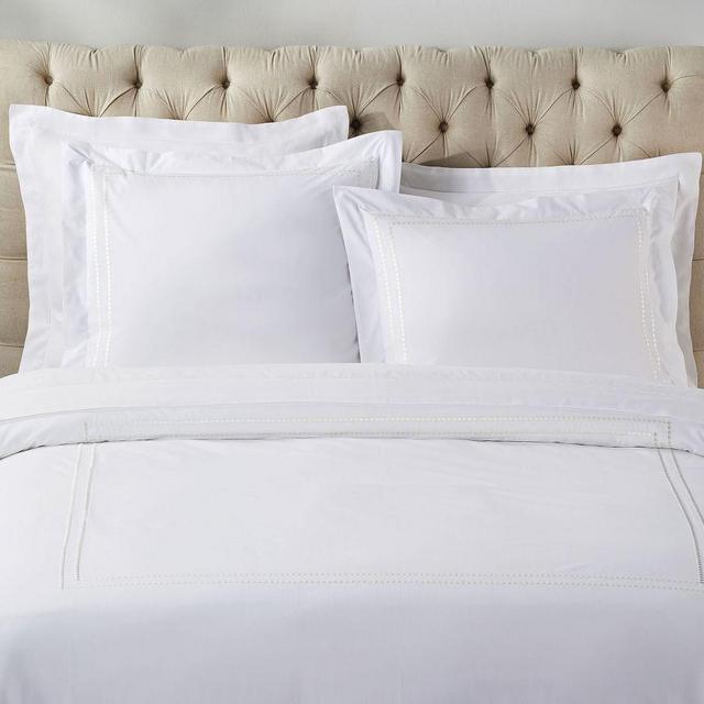 White Pearl Organic Percale Duvet Cover, King/Cal. King