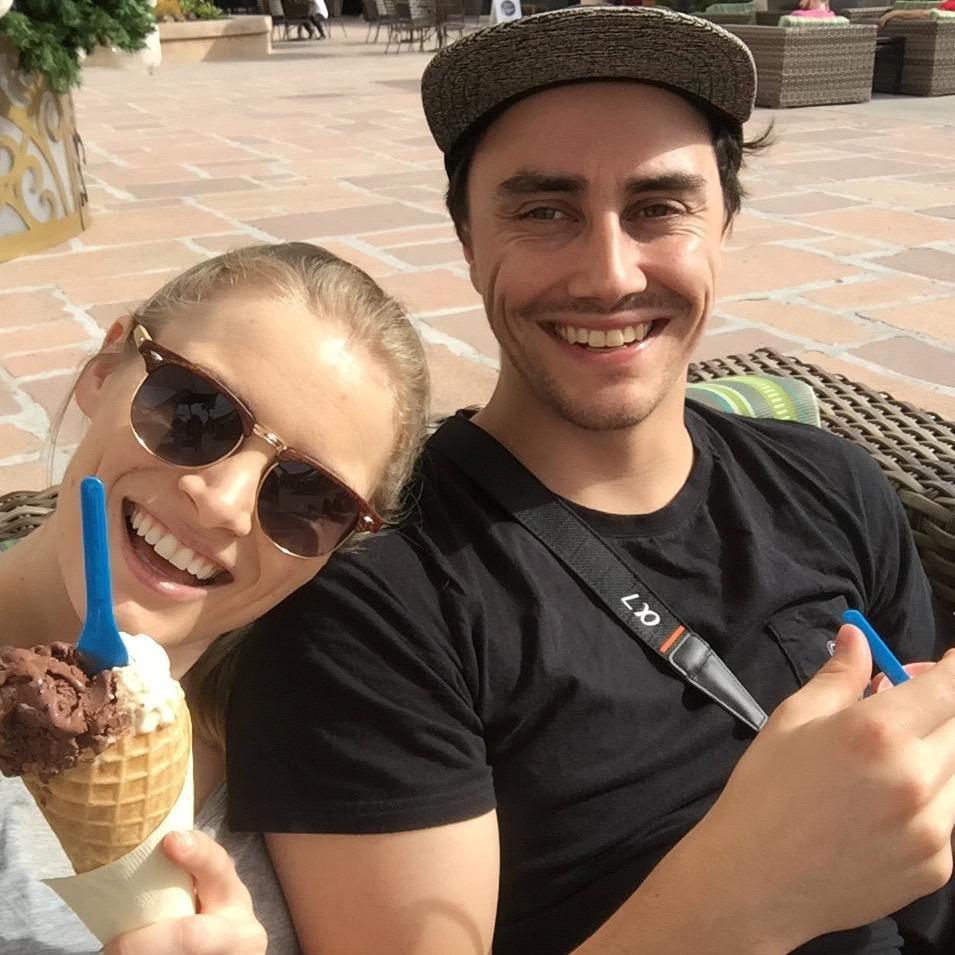 Enjoying gelato in San Diego // November 2017