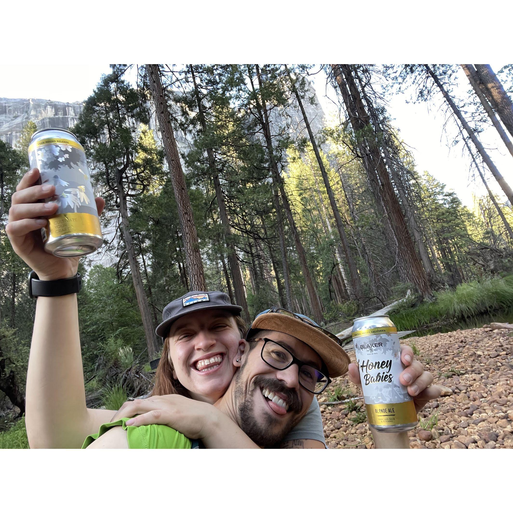 Beers in Yosemite to celebrate 60 miles!