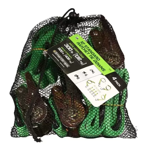 SmartStraps 4-Pack 1-in x 10-ft Ratchet Tie Down (300-lbs Work Capacity) at Lowes.com