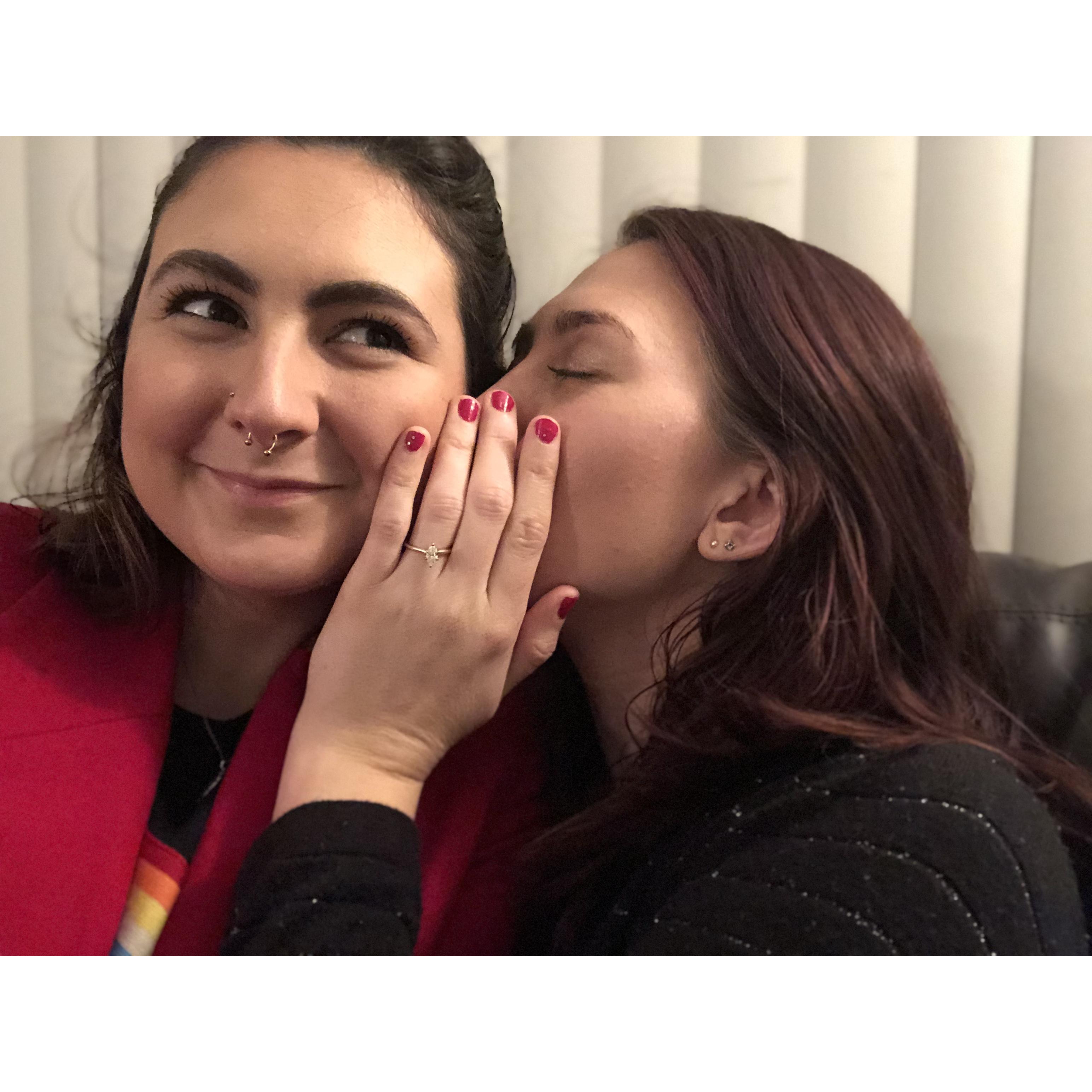 Peep that ring! You guessed it, this was the night I proposed!
