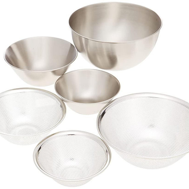 Sori Yanagi stainless bowl punchingstrain​er (16.19.23) 6pcs