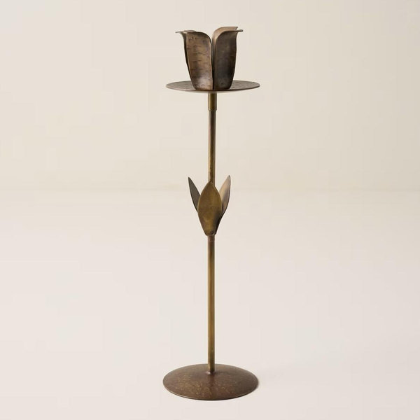 Forged Tulip Taper Holder- Tall