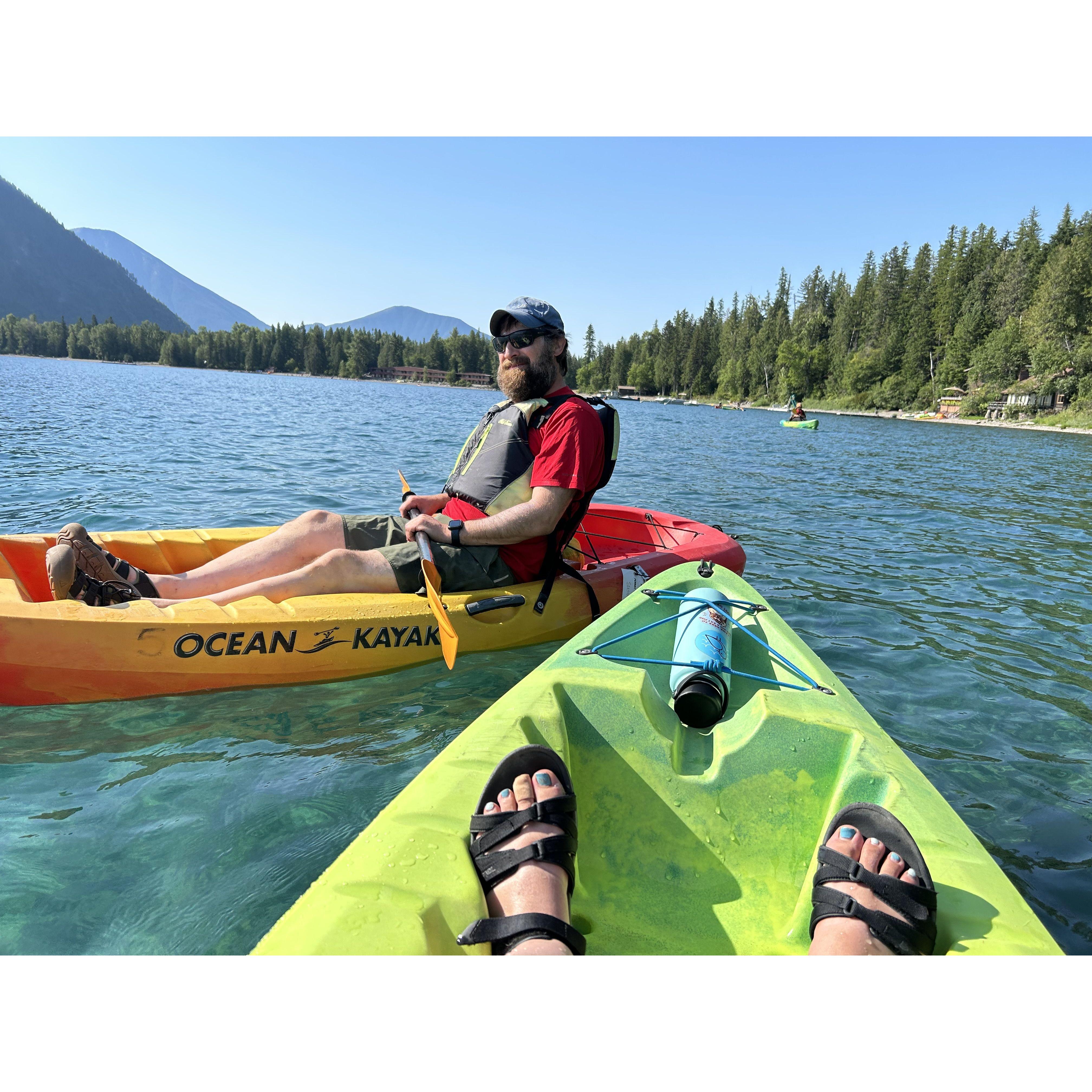 Kayaking at Glacier National Park