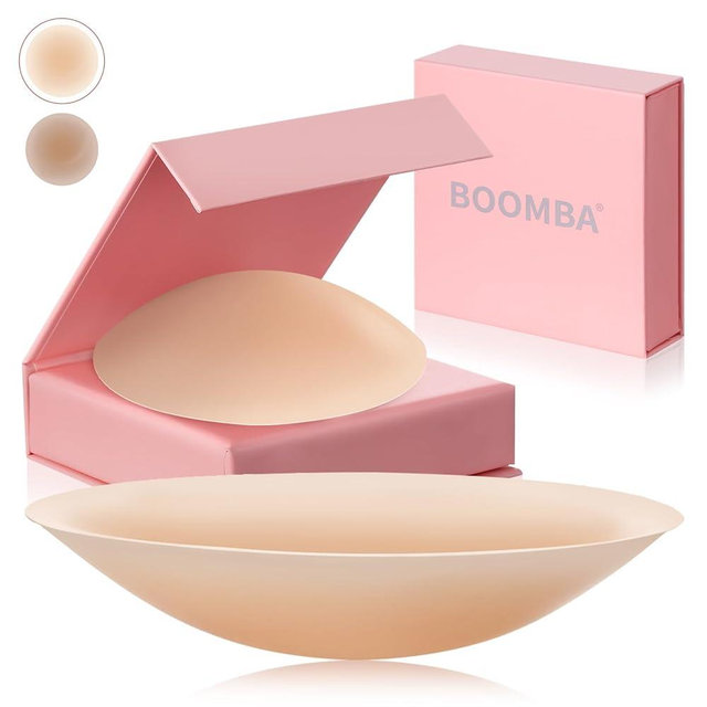 Boomba Nipple Covers Reusable Sticky Adhesive Silicone Pasties Nipple Covers Suitable for Travel and Dress Freedom