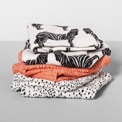6pk Zebra/Polka Dot Wash Pack White/Coral - Opalhouse&#153;