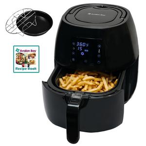 Avalon Bay Digital Air Fryer, For Healthy Fried Food, 3.7 Quart Capacity, 8 Presets, Stainless Steel Interior, AB-Airfryer230B