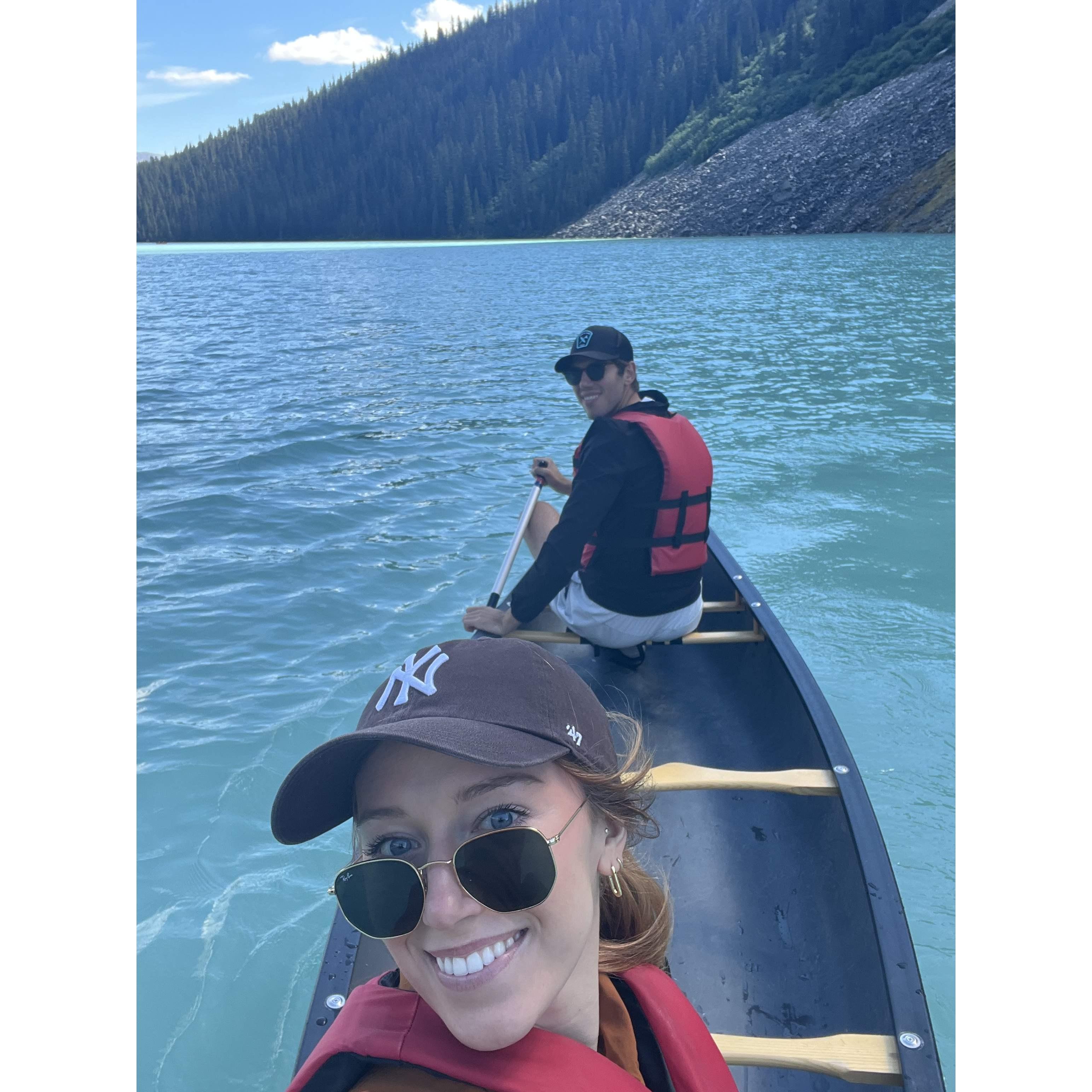 Kayaking on Lake Louise!