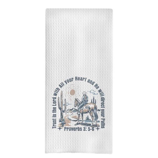 uinwk Western Christian Kitchen Towels 16x24 - Western Hand Towels, Western Gifts for Women Men, Cowboys Gifts, Christian Gifts for Women Men Faith, Western Dish Towels Tea Towels for Kitchen