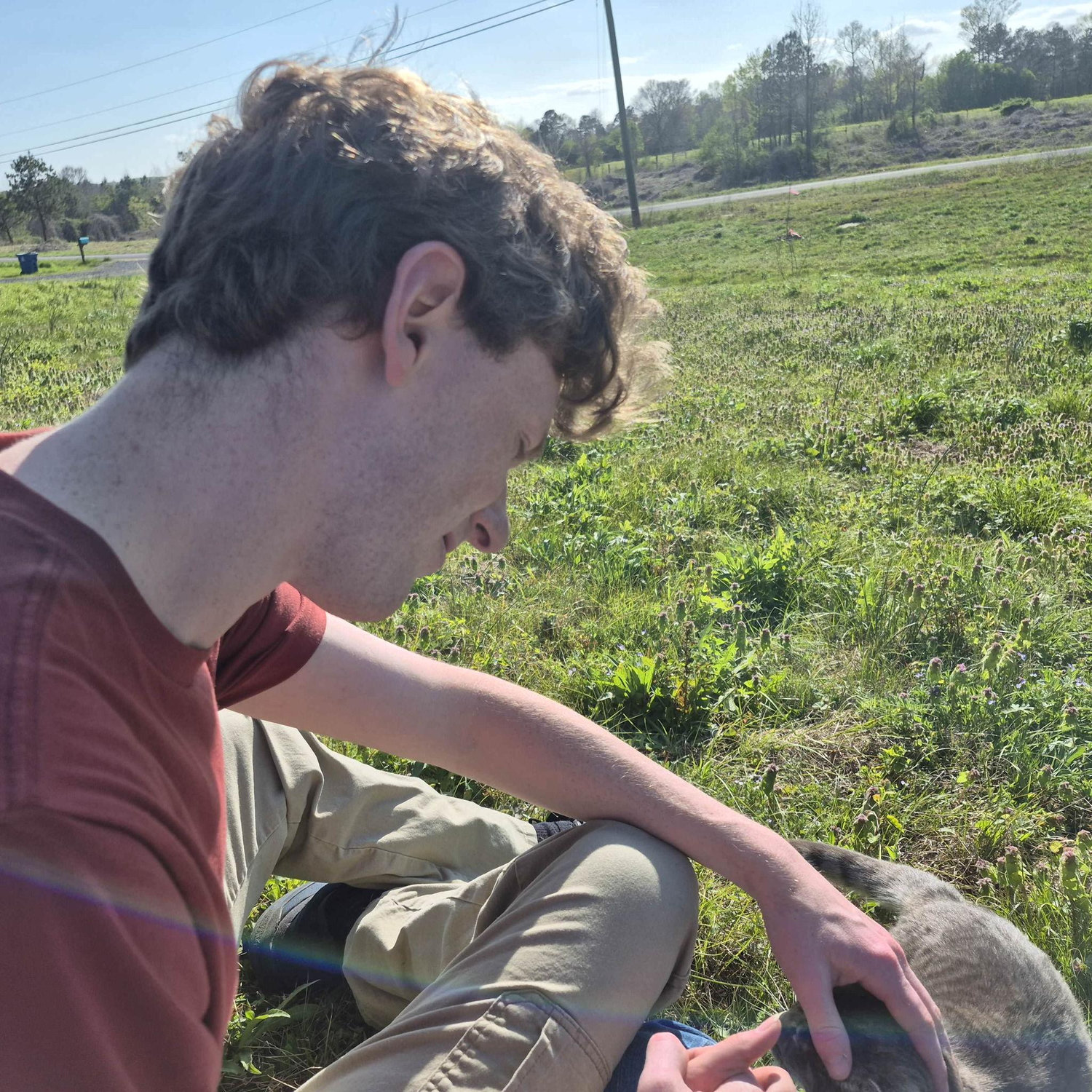 The cat liked Josiah better than me. Always does.