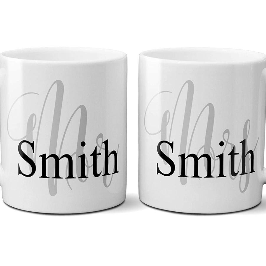 Wedding Gift for Couples Personalized Mr and Mrs Mug Coffee Mug, Set Couples Mug, Set of 2 Engagement Gift Bridal Shower Gift