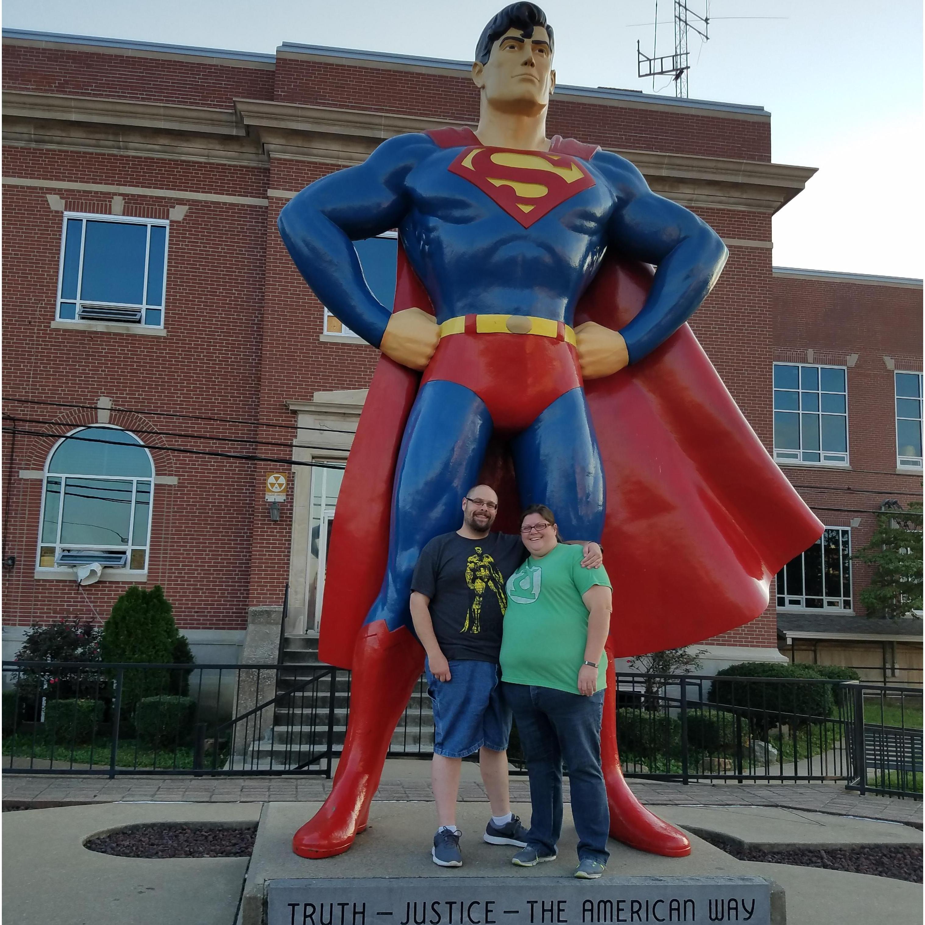 Visiting the home of Superman in Metropolis, IL.