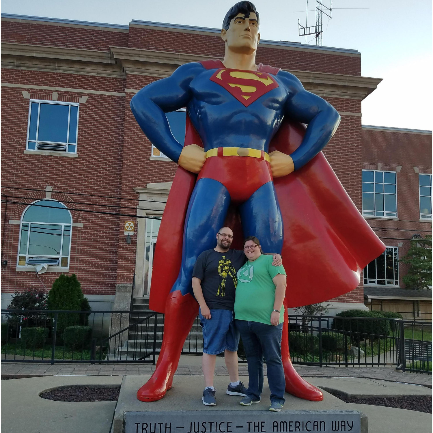 Visiting the home of Superman in Metropolis, IL.